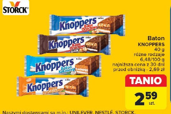 Baton kokosowy Knoppers promocja w Carrefour Market