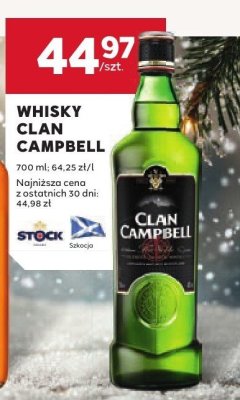 Whisky Clan Campbell 700 ml promocja w Stokrotka