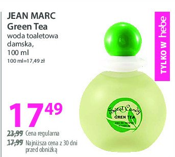 Woda toaletowa Jean marc sweet candy green tea promocja