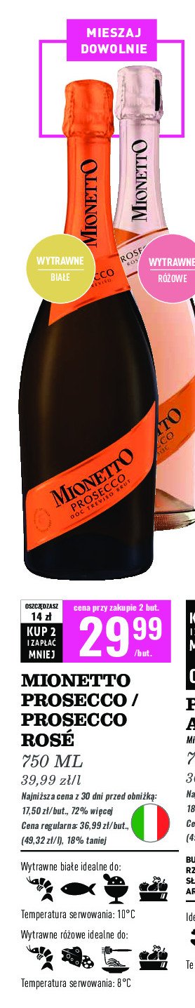 Wino Mionetto prosecco promocja w Biedronka