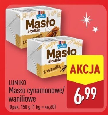 Masło cynamonowe/waniliowe Lumiko promocja w Aldi