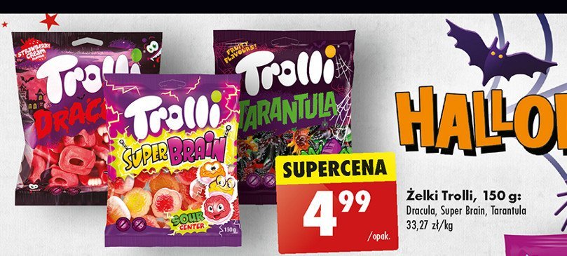 Żelki super brain Trolli promocja w Biedronka