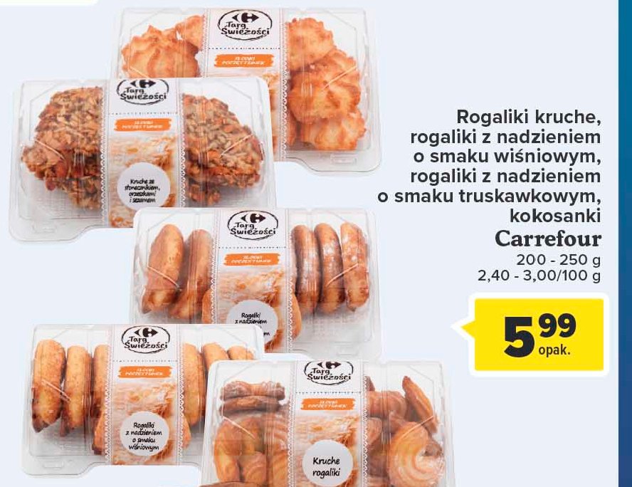 Rogaliki truskawkowe Carrefour targ świeżości promocje