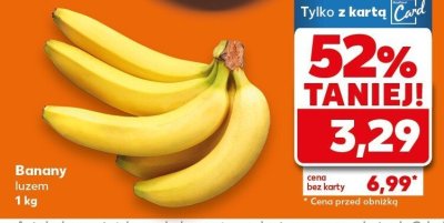 Banany luzem 1 kg promocja w Kaufland
