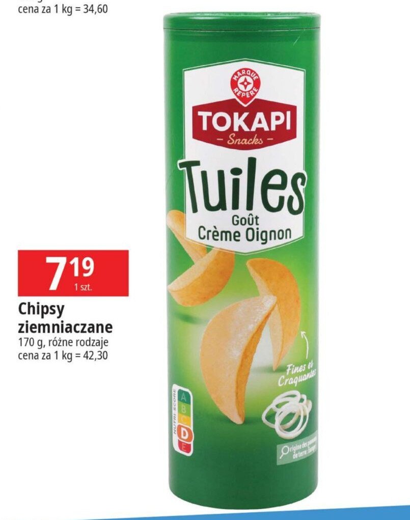 Chipsy 艣mietankowo cebulowe tuba Wiod膮ca marka tokapi promocja
