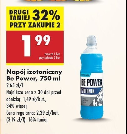 Napój izotoniczny wieloowocowy Be power promocja