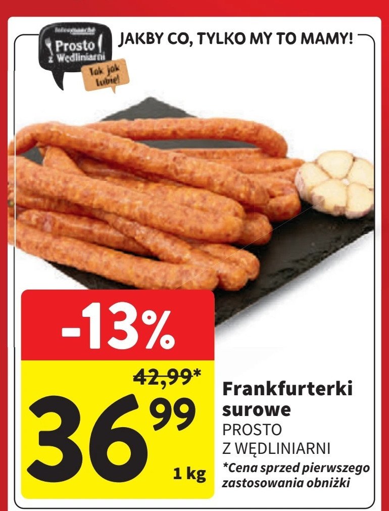 Frankfurterki Intermarche prosto z wędliniarni promocja w Intermarche