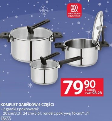 Komplet garnków 6 części promocja w Selgros