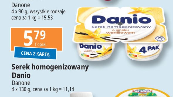 Serek wanilia Danone danio promocja w Leclerc