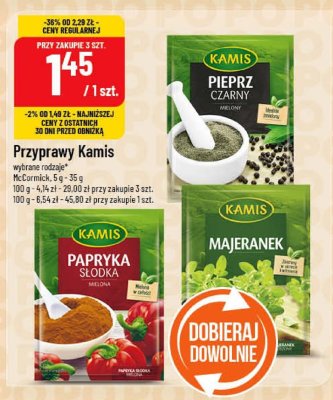 Przyprawy Kamis Majeranek promocja w POLOmarket