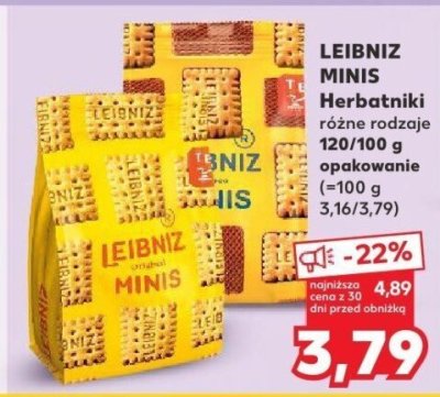 Herbatniki LEIBNIZ Minis Herbatniki różne rodzaje 120/100 g promocja w Kaufland