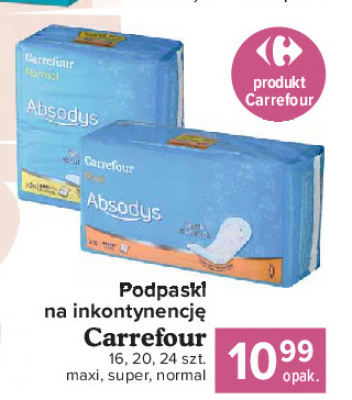 Wkładki urologiczne normal absodys Carrefour promocja