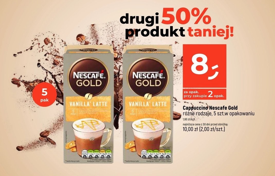 Kawa vanilla latte Nescafe gold promocja