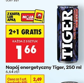 Napój energetyczny 250 ml 2+1 GRATIS promocja w Biedronka