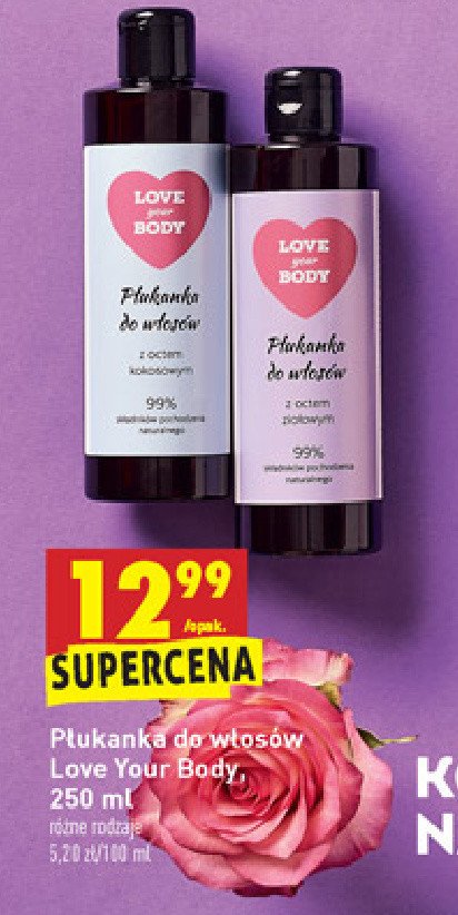Płukanka do włosów z octem ziołowym Love your body promocja