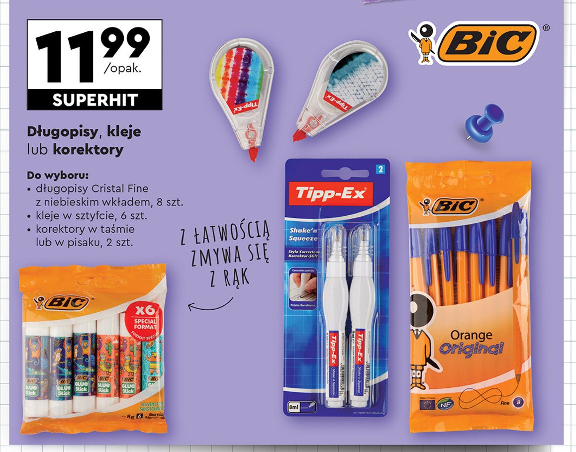 Korektor shake'n squeeze Tipp-ex Bic promocja