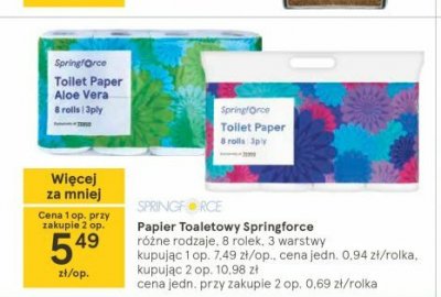 Papier toaletowy rumiankowy Springforce promocja