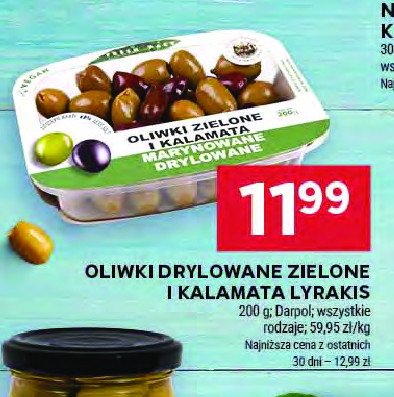 Oliwki kalamata marynowane drylowane Lyrakis family promocja