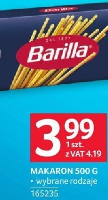 Makaron Barilla Spaghetti 500g promocja w Selgros