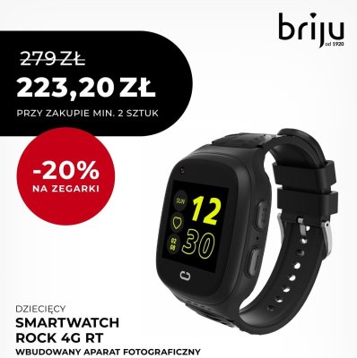 Zegarek Smartwatch ROCK 4G RT czarny Garett promocja w Briju