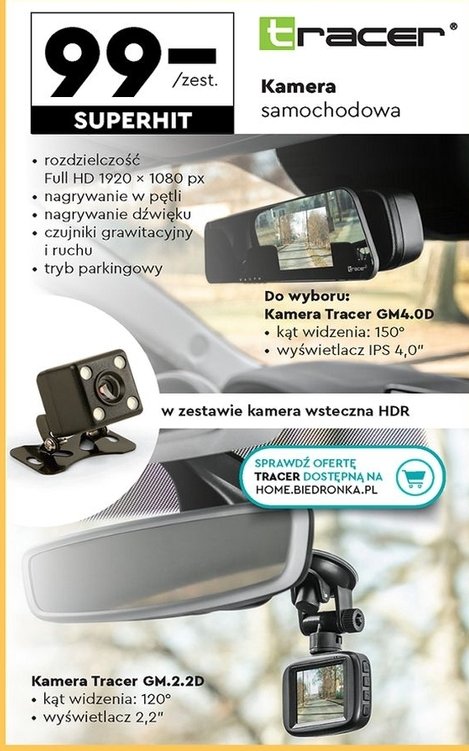 Kamera samochodowa gm4.0d Tracer promocja