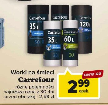 Worki na 艣mieci 60 l. Carrefour promocja