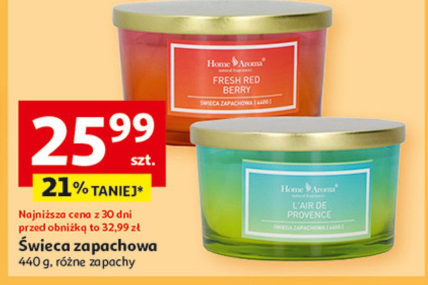 Świeca fresh red berry promocja w Auchan