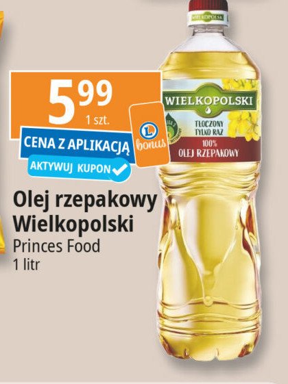 Olej rzepakowy Wielkopolski palmar promocja w Leclerc