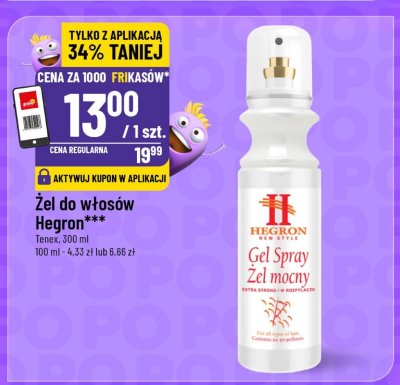 Żel do włosów Hegron promocja w POLOmarket