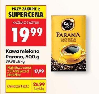 Kawa mielona Parana, 500 g promocja w Biedronka