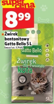 Żwirek bentonitowy Gatto Bello 5 L promocja w TOPAZ