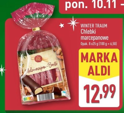 Chlebki marcepanowe Winter Traum promocja w Aldi