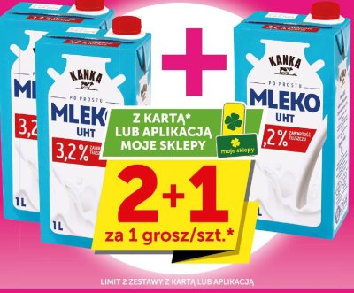 Mleko KANKA UHT 3,2% 1L promocja w ABC