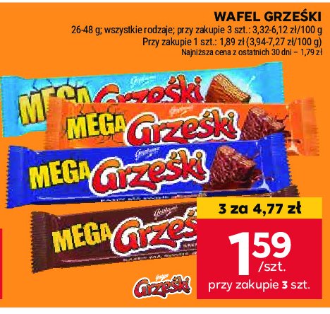 Wafelek kakaowy Grze艣ki mega promocja