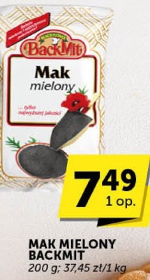 Mak mielony Backmit promocja w Groszek