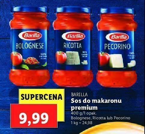 Sos pecorino Barilla promocja