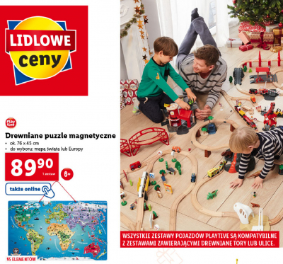Puzzle drewniane magnetyczne mapa europy Play tive promocja