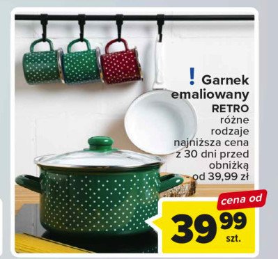 Garnek emaliowany retro 20 cm Florina (florentyna) promocja