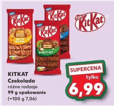 Czekolada KITKAT różne rodzaje promocja w Kaufland