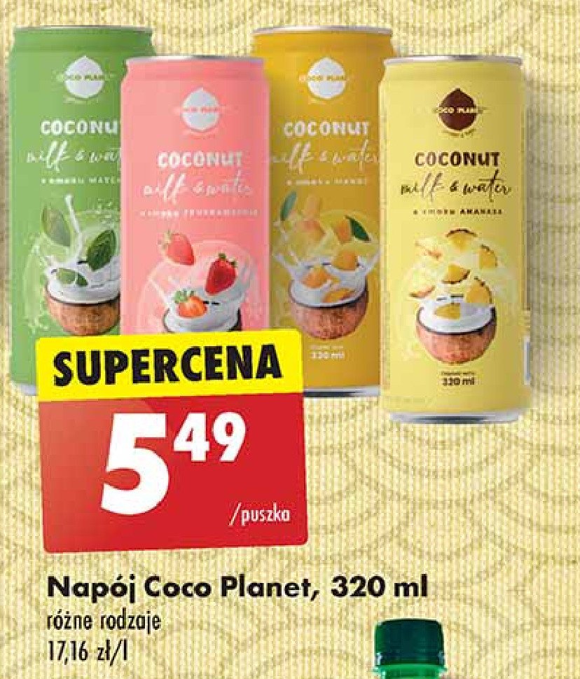 Napój kokosowy matcha COCO PLANET promocja