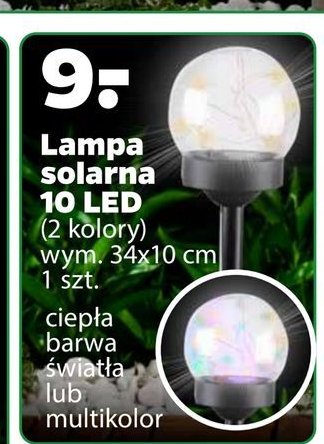 Lampa solarna 34 x 10 cm multikolor promocja