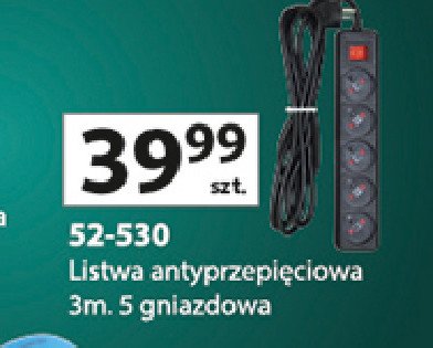 Listwa zasilająca 52-530lk Vakoss promocja w Auchan