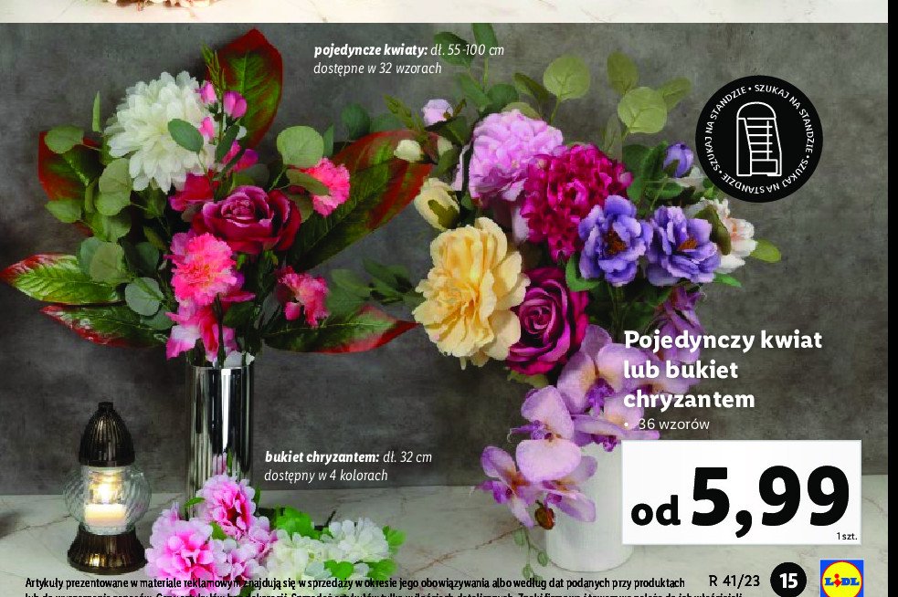 Bukiet chryzantem wys. 32 cm promocja