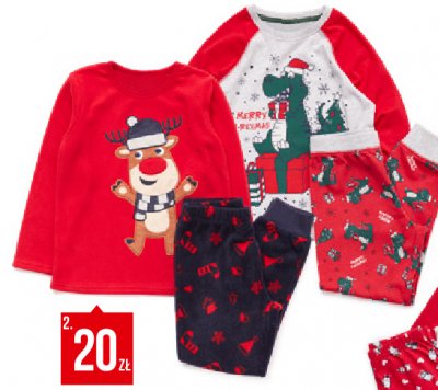 Piżama chłopięca świąteczna polarowa 98-128 cm promocja