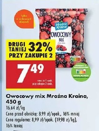 Mix owocowy Mroźna kraina promocja w Biedronka