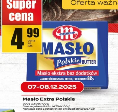 Masło Extra Polskie promocja w Supeco