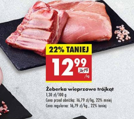 Żeberka wieprzowe trójkąty promocja