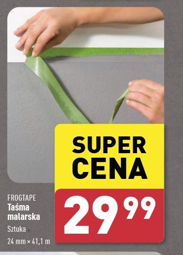 Taśma malarska 24 mm x 41.1 m zielona Frogtape promocja