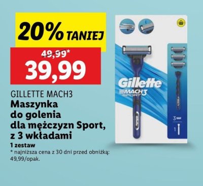 Maszynka do golenia + 3 wk艂ady Gillette mach3 sport promocja