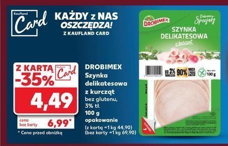 Szynka delikatesowa z kurcząt Drobimex promocja